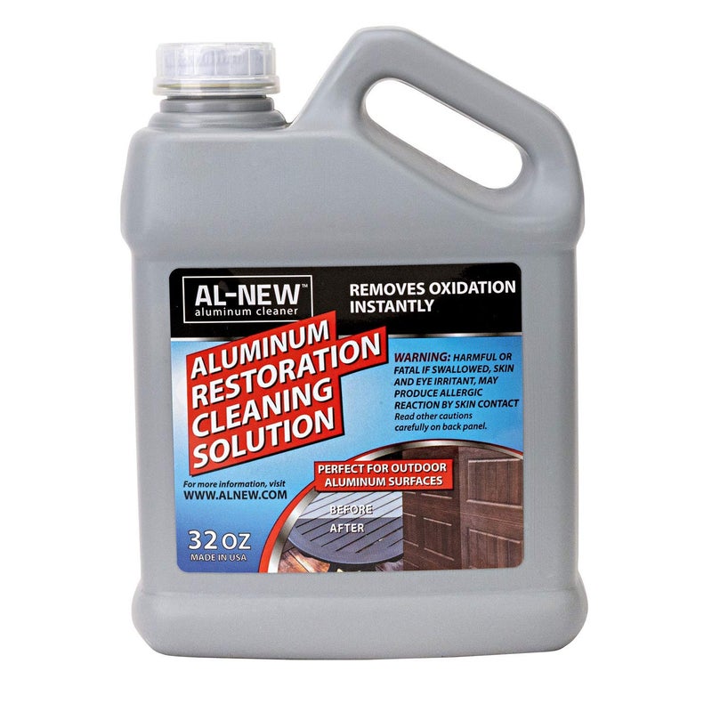 AL-NEW Aluminum Restoration Cleaning Solution | Clean & Restore Patio Furniture, Stainless Steel, and Other Household Metal Surfaces (32 oz.) - Image 1
